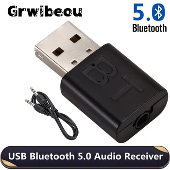USB Bluetooth 5,0 Prijemnik Bežični Adapter Glazbene Kolone 3,5 mm AUX Auto Stereo Audio Adapter Za TV Zvučnik Za Slušalice Auto MP3